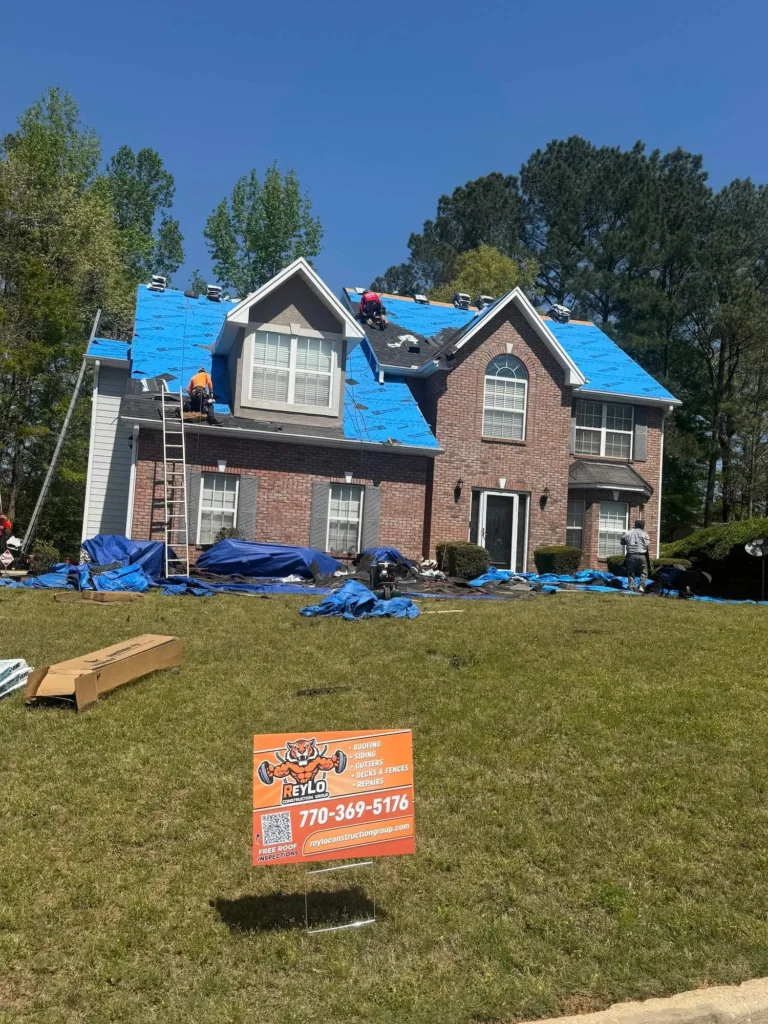 roof installation underway