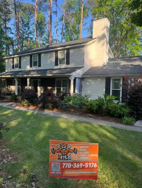 GAF Charcoal Black HDZ roofing system installed in Powder Springs GA